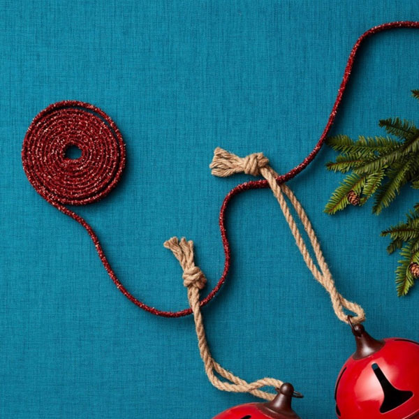 Glitter Rope (12 Rolls) 1” x 15'L Plastic-Red - Image 4
